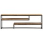 Mueble para TV de madera maciza de mango rugosa 130x30x45 cm de , Muebles TV - Ref: Foro24-321623, Precio: 114,14 €, Descuent...