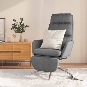 Relaxation armchair with footrest in light gray fabric by , Armchairs - Ref: Foro24-3097524, Price: 138,99 €, Discount: %