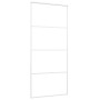 Puerta corredera ESG vidrio y aluminio blanca 90x205 cm de , Puertas para el hogar - Ref: Foro24-151661, Precio: 214,44 €, De...