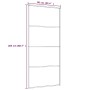 Puerta corredera ESG vidrio y aluminio blanca 90x205 cm de , Puertas para el hogar - Ref: Foro24-151661, Precio: 214,44 €, De...