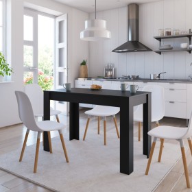 Black plywood dining table 120x60x76 cm by , Kitchen and dining tables - Ref: Foro24-800433, Price: 94,10 €, Discount: %