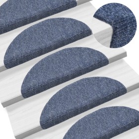 Stair mat 15 pcs blue punched fabric 56x17x3 cm by vidaXL, Stair mats - Ref: Foro24-132695, Price: 39,99 €, Discount: %