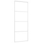 Puerta corredera ESG vidrio y aluminio blanca 76x205 cm de , Puertas para el hogar - Ref: Foro24-151657, Precio: 199,72 €, De...