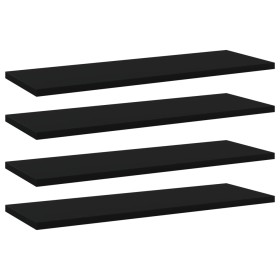 Shelf shelves 4 pcs black plywood 60x20x1.5 cm by , Shelves - Ref: Foro24-805220, Price: 24,99 €, Discount: %