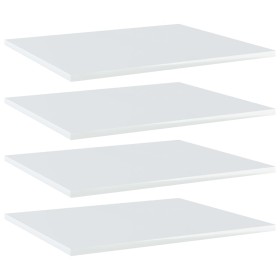 Shelf shelving unit 4 units plywood glossy white 60x50x1.5cm by , Shelves - Ref: Foro24-805276, Price: 45,99 €, Discount: %