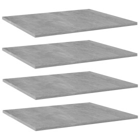 Estante estantería 4uds contrachapada gris hormigón 60x50x1,5cm de , Estanterías - Ref: Foro24-805274, Precio: 38,99 €, Descu...