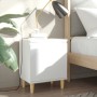 Bedside tables 2 units solid white wood legs 40x30x50 cm by , Nightstands - Ref: Foro24-805816, Price: 66,09 €, Discount: %