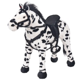 XXL black and white standing plush horse by vidaXL, Stuffed animals - Ref: Foro24-91326, Price: 80,97 €, Discount: %