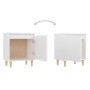 Bedside tables 2 units solid white wood legs 40x30x50 cm by , Nightstands - Ref: Foro24-805816, Price: 66,09 €, Discount: %