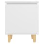 Bedside tables 2 units solid white wood legs 40x30x50 cm by , Nightstands - Ref: Foro24-805816, Price: 66,09 €, Discount: %