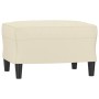 3-seater sofa with cream synthetic leather stool 180 cm by , Sofas - Ref: Foro24-3201123, Price: 343,99 €, Discount: %