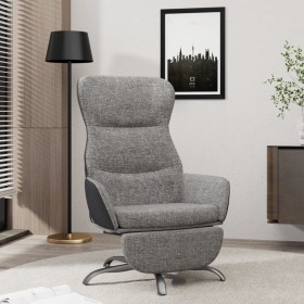 Relaxation armchair with footrest in light gray fabric by , Armchairs - Ref: Foro24-3097465, Price: 128,99 €, Discount: %