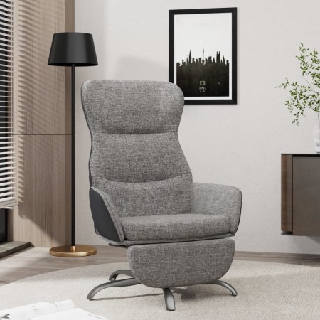 Relaxation armchair with footrest in light gray fabric by , Armchairs - Ref: Foro24-3097465, Price: 128,01 €, Discount: %