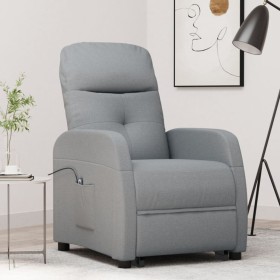 Sillón elevable tela gris claro de , Sillones - Ref: Foro24-3124781, Precio: 286,99 €, Descuento: %