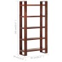 Honey brown solid acacia wood bookcase 85x30x166 cm by , Bookcases and shelves - Ref: Foro24-321821, Price: 235,28 €, Discoun...