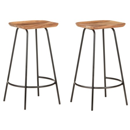 Kitchen stools, 2 units, solid acacia wood by , Kitchen stools - Ref: Foro24-320651, Price: 159,09 €, Discount: %