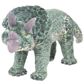 Dinosaurio triceratops de peluche de pie verde XXL de vidaXL, Animales de peluche - Ref: Foro24-91344, Precio: 74,99 €, Descu...