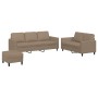 Set von Sofas mit Kissen 3 Stück Kunstleder Cappuccino von , Sofas - Ref: Foro24-3201769, Preis: 599,63 €, Rabatt: %