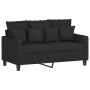 Sofagarnitur mit 2 Stück Kissen aus schwarzem Stoff von , Sofas - Ref: Foro24-3201652, Preis: 464,24 €, Rabatt: %