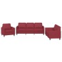 3-teilige Sofagarnitur aus rotem Kunstleder mit Kissen von , Sofas - Ref: Foro24-3201743, Preis: 661,80 €, Rabatt: %