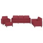 Sofa set with cushions 4 pieces red synthetic leather by , Sofas - Ref: Foro24-3201748, Price: 712,18 €, Discount: %