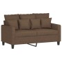 Sofa set with cushions 3 pieces brown fabric by , Sofas - Ref: Foro24-3201659, Price: 502,79 €, Discount: %