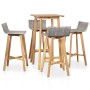 Garden dining set 5 pieces solid acacia wood by vidaXL, Garden sets - Ref: Foro24-44221, Price: 236,58 €, Discount: %