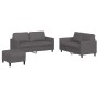 Set von Sofas mit 3 Stück Kissen Kunstleder grau von , Sofas - Ref: Foro24-3201757, Preis: 543,46 €, Rabatt: %