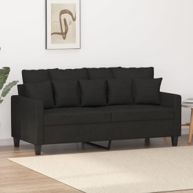 2-Sitzer-Sofa aus schwarzem Stoff 140 cm von , Sofas - Ref: Foro24-359271, Preis: 242,99 €, Rabatt: %