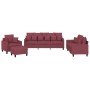 Sofagarnitur mit Kissen 4-teilig aus rotem Stoff von , Sofas - Ref: Foro24-3201646, Preis: 728,03 €, Rabatt: %