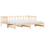 Sofá cama nido madera maciza de pino 80x200 cm de , Camas y somieres - Ref: Foro24-836159, Precio: 166,01 €, Descuento: %