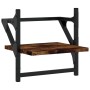 Wall shelves with bars 2 pcs smoked oak 30x25x30 cm by , Shelves and shelves - Ref: Foro24-836235, Price: 18,73 €, Discount: %