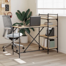 Computer desk with Sonoma oak shelves 120x47x109 cm by , Desks - Ref: Foro24-836214, Price: 73,99 €, Discount: %