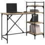 Computertisch mit Regalen Sonoma Eiche 120x47x109 cm von , Schreibtische - Ref: Foro24-836214, Preis: 73,99 €, Rabatt: %