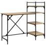 Computer desk with Sonoma oak shelves 120x47x109 cm by , Desks - Ref: Foro24-836214, Price: 74,46 €, Discount: %