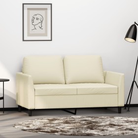 2-seater cream-colored synthetic leather sofa, 120 cm by , Sofas - Ref: Foro24-359329, Price: 238,64 €, Discount: %