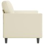 2-seater cream-colored synthetic leather sofa, 120 cm by , Sofas - Ref: Foro24-359329, Price: 238,64 €, Discount: %