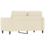 Sofá de 2 plazas de cuero sintético color crema 120 cm de , Sofás - Ref: Foro24-359329, Precio: 249,27 €, Descuento: %