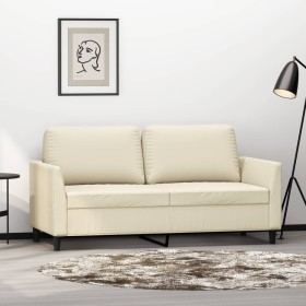 2-seater cream-colored synthetic leather sofa, 140 cm by , Sofas - Ref: Foro24-359334, Price: 249,37 €, Discount: %