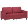 Sofá de 2 plazas de cuero sintético rojo vino 140 cm de , Sofás - Ref: Foro24-359336, Precio: 260,11 €, Descuento: %