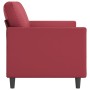 Sofá de 2 plazas de cuero sintético rojo vino 140 cm de , Sofás - Ref: Foro24-359336, Precio: 249,99 €, Descuento: %