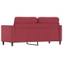 Sofá de 2 plazas de cuero sintético rojo vino 140 cm de , Sofás - Ref: Foro24-359336, Precio: 260,11 €, Descuento: %