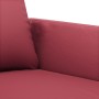 Sofá de 2 plazas de cuero sintético rojo vino 140 cm de , Sofás - Ref: Foro24-359336, Precio: 260,11 €, Descuento: %