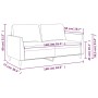 2-Sitzer-Sofa aus weinrotem Kunstleder, 140 cm von , Sofas - Ref: Foro24-359336, Preis: 260,11 €, Rabatt: %