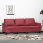 Weinrotes 3-Sitzer-Sofa aus Kunstleder, 180 cm von , Sofas - Ref: Foro24-359341, Preis: 290,33 €, Rabatt: %