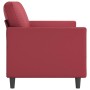 Sofá de 3 plazas de cuero sintético rojo vino 180 cm de , Sofás - Ref: Foro24-359341, Precio: 290,33 €, Descuento: %