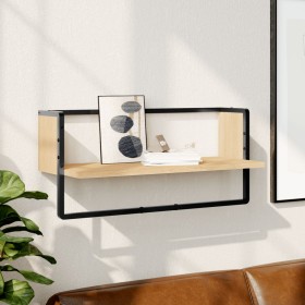 Wall shelf with Sonoma oak bar 65x25x30 cm by , Shelves and shelves - Ref: Foro24-836289, Price: 20,62 €, Discount: %