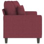 2-Sitzer-Sofa aus rotem Stoff 140 cm von , Sofas - Ref: Foro24-359273, Preis: 242,34 €, Rabatt: %