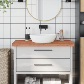 Solid beech wood bathroom countertop 100x50x4 cm by , Countertops - Ref: Foro24-356006, Price: 115,99 €, Discount: %