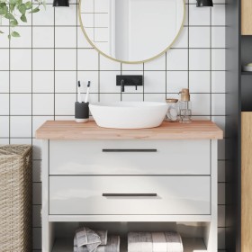 Solid beech wood bathroom countertop 100x60x4 cm by , Countertops - Ref: Foro24-355994, Price: 104,99 €, Discount: %